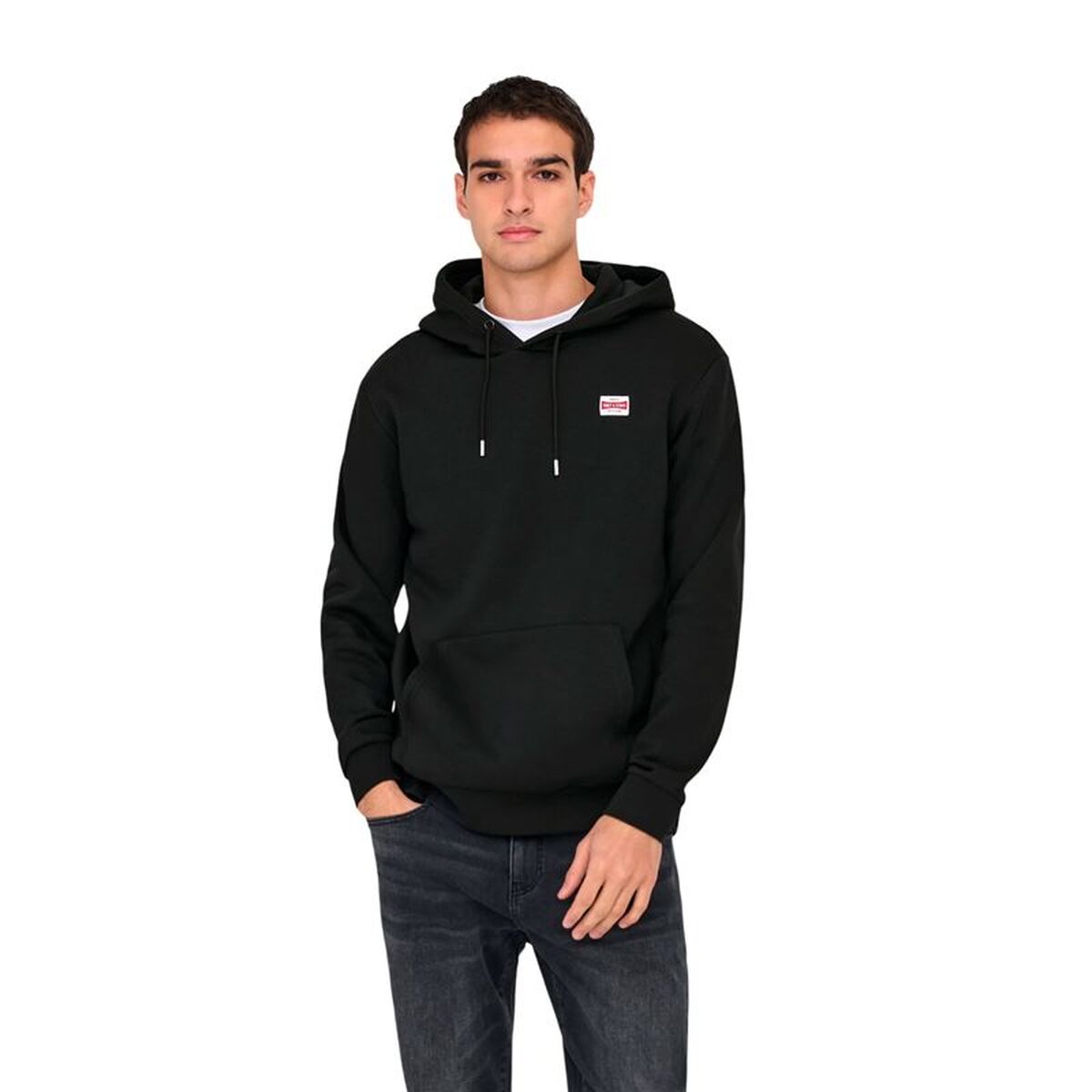 Men’s Hoodie Only & Sons Onsdawson Reg Hoodie Vd Black