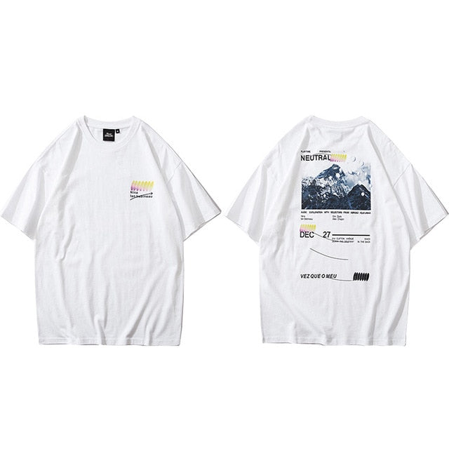 Hip Hop T Shirt Men Streetwear Iceberg Printed Tee Shirt Short Sleeve Cotton Casual T-Shirt Fashion Black Harajuku Tshirt