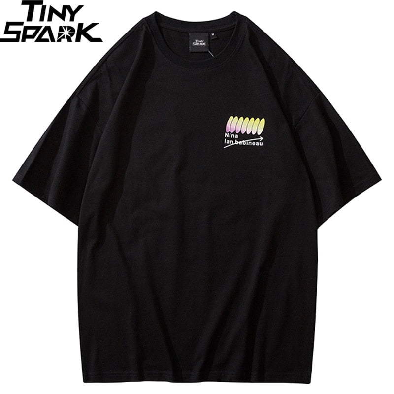 Hip Hop T Shirt Men Streetwear Iceberg Printed Tee Shirt Short Sleeve Cotton Casual T-Shirt Fashion Black Harajuku Tshirt